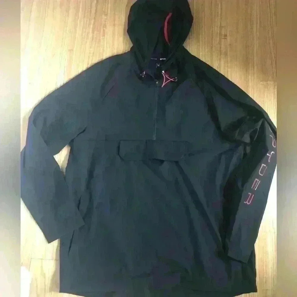 Spyder Black 3/4 Zip pullover Sz L NWT
